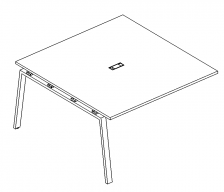 Секция стола для переговоров на металлокаркасе TRE А4 Б3 133-1 БП