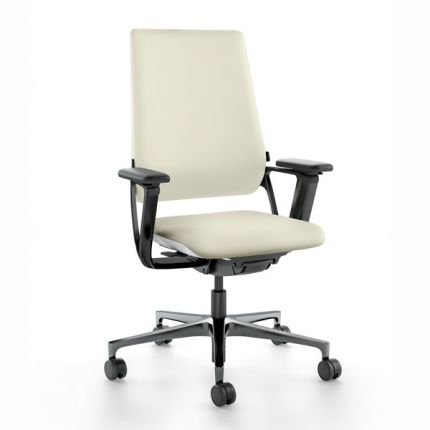 Кресло для посетителя Connex2 натуральная кожа / белая 4807