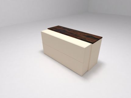 Декоративный топ для блока с ящиками черный (акрил)