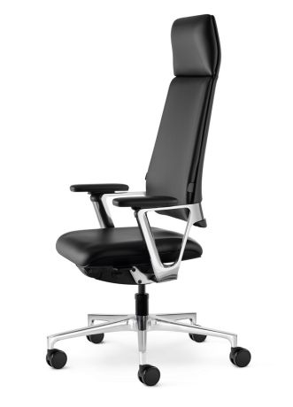 Кресло Connex2 с высокой спинкой натуральная кожа / охра 4805