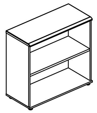 Стеллаж низкий (топ МДФ) мокко премиум / мокко премиум