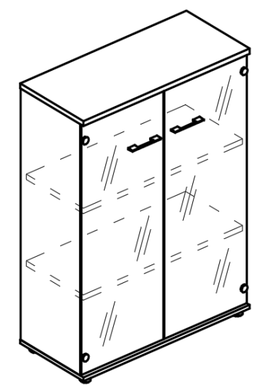 Шкаф прозрачные дверьми топ ДСП мокко премиум / вяз либерти