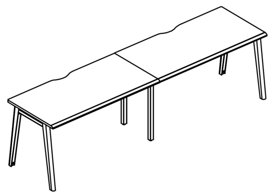 Рабочая станция на каркас МТ 1 скос (2х120)  мокко премиум / белый, вставка мокко