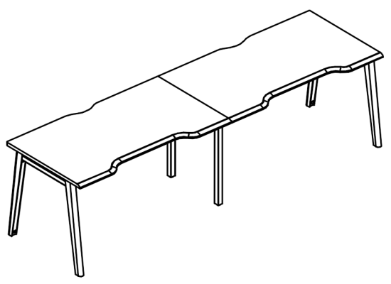 Рабочая станция Симметрия каркасе МТ 1 скос 2х160  вяз либерти / белый, вставка белая